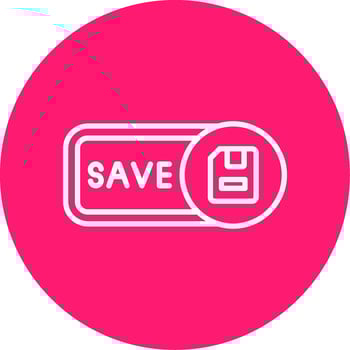 Save Line Multi Circle Icon vector