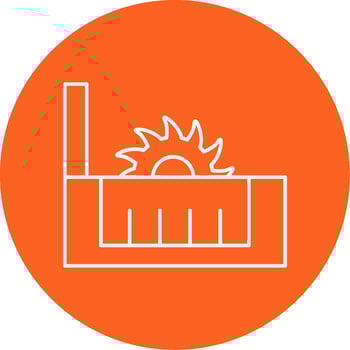 Table Saw Line Multi Circle Icon vector