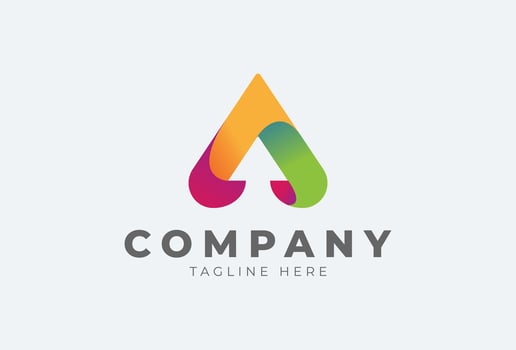 letter A arrow Gradient logo design inspiration, usable for brand and company logos vector
