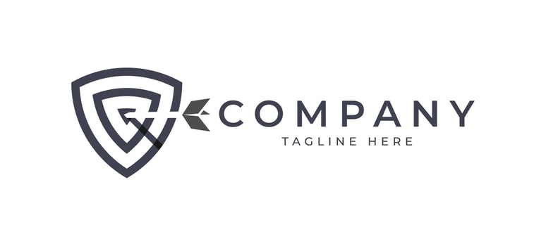 Shield Target Logo Design inspiration vector