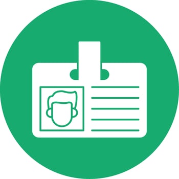 Student Card Glyph Multi Circle Icon vector