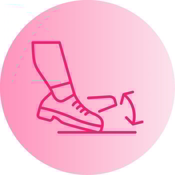 Toe Tap Gradient Circle Icon vector