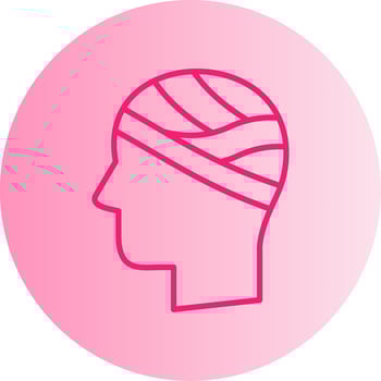 Head Gradient Circle Icon vector