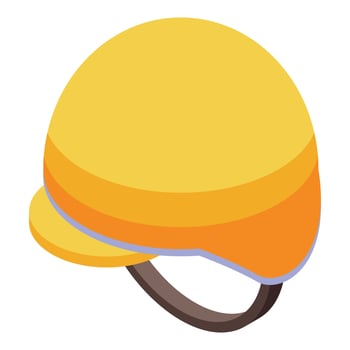 Construction worker hard hat providing head protection on building site vector