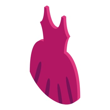 Elegant dress icon representing fashion and style vector
