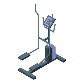Elliptical trainer standing for cardio workout at home vector