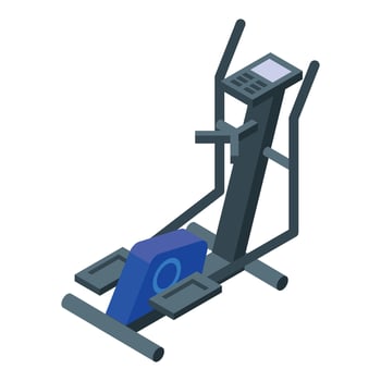 Elliptical trainer machine providing cardio workout at home vector