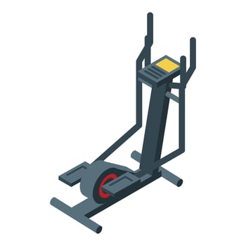 Elliptical trainer machine providing cardio workout at home vector