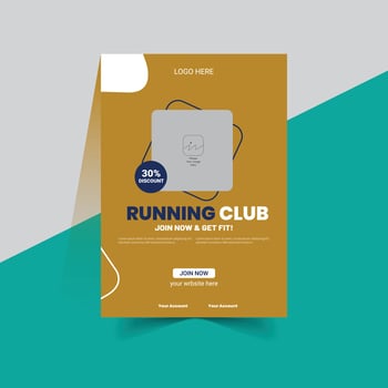 Running club banner template vector
