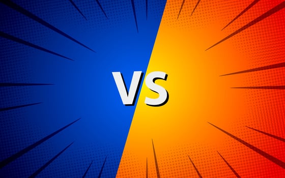 Comic versus cartoon fight template background. illustration EPS 10. vector