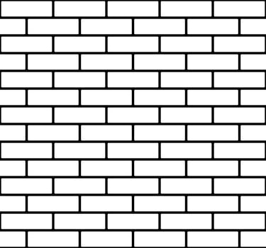 brick wall - black and white bricks pattern, seamless repeatable pattern texture background vector