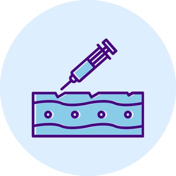 Botox Line Dual Tone Circle Icon vector