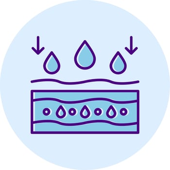 Hydrated Skin Line Dual Tone Circle Icon vector
