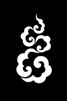 Japanese traditional style cloud vector