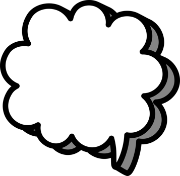 3d black and white color speech bubble balloon icon sticker memo keyword planner text box banner png