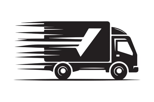 Delivery Truck Silhouette Design vector