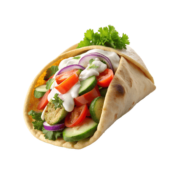 Chicken gyros with vegetables png