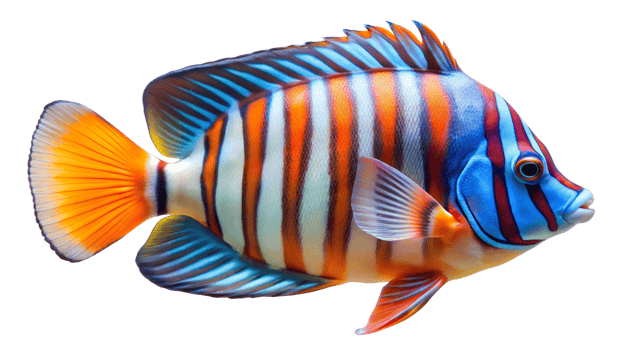 Harlequin Tuskfish isolated on background png