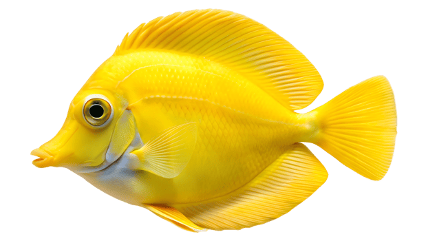 Yellow Tang isolated on background png