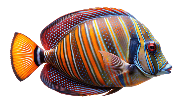 Red Sea Sailfin Tang isolated on background png