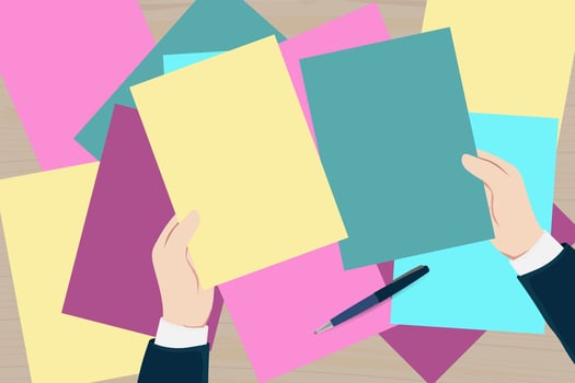 Concept CV, Human Resources, presentation, social media, documents, cards, posters. vector