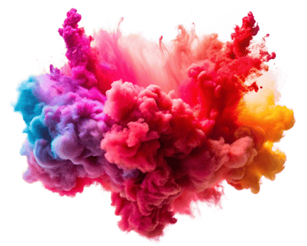 Raibow smoke fog with isolated background for your design png