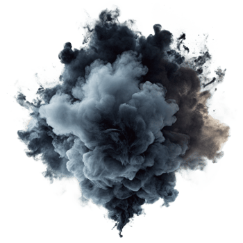 Black smoke fog with isolated background for your design png