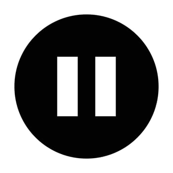 pause button icon on white background vector