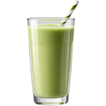 Green tea milk in a glass png