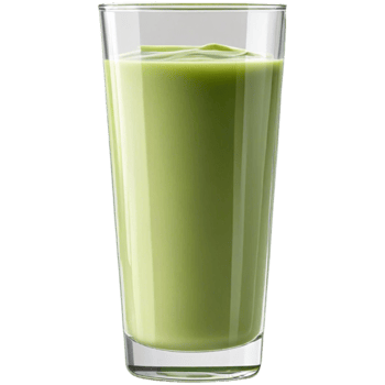 Green tea milk in a glass png