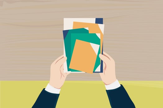 Tax return, submit tax document, tax form vector