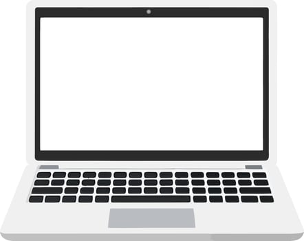 Laptop isolated illustration vector
