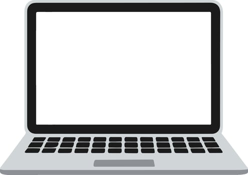 Laptop isolated illustration vector