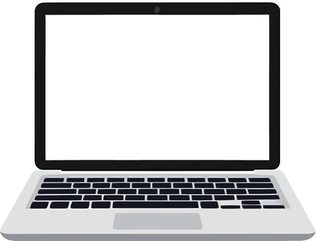 Laptop isolated illustration vector