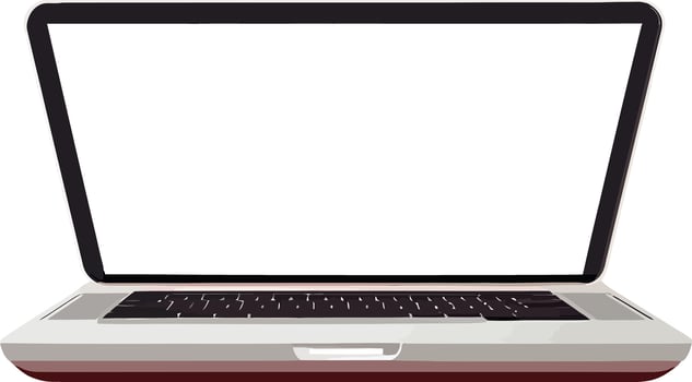 Laptop isolated illustration vector