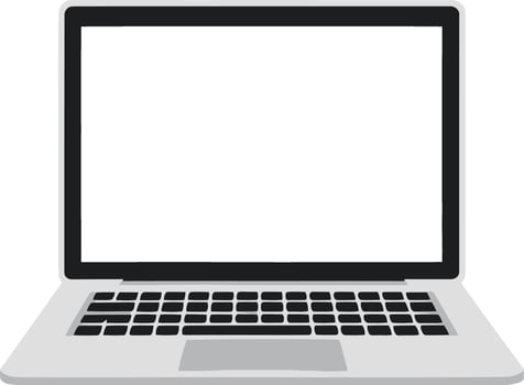 Laptop isolated illustration vector