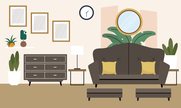 Living room interior logo vector
