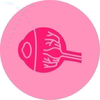 Eye Ball Dual Tone Circle Icon vector