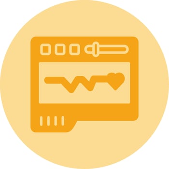 Pacemaker Dual Tone Circle Icon vector