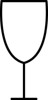 Drink glasses line icon. Wineglass icon set. Champagne glass. vector