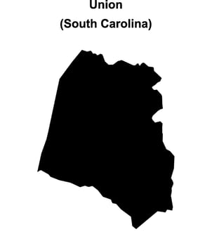 Union County, South Carolina blank outline map vector