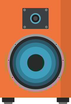 Loud speaker illustration isolated vector