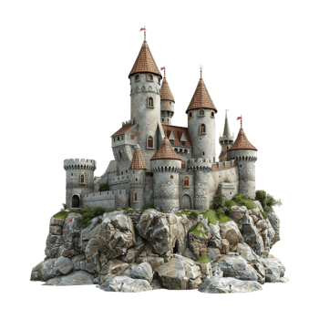 Greek Ancient Castle on Transparent Background png