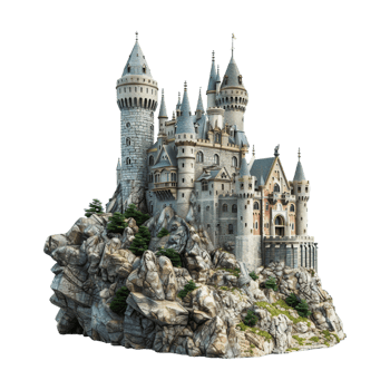 Greek Ancient Castle on Transparent Background png