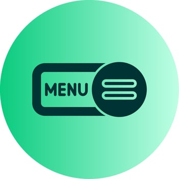 Menu Dual Tone Gradient Circle Icon vector