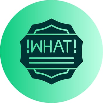 What Dual Tone Gradient Circle Icon vector
