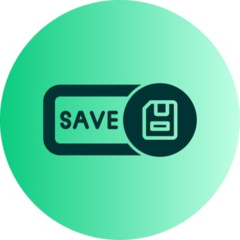 Save Dual Tone Gradient Circle Icon vector