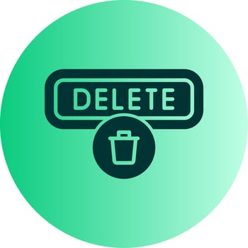 Delete Dual Tone Gradient Circle Icon vector