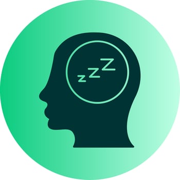 Sleepiness Dual Tone Gradient Circle Icon vector