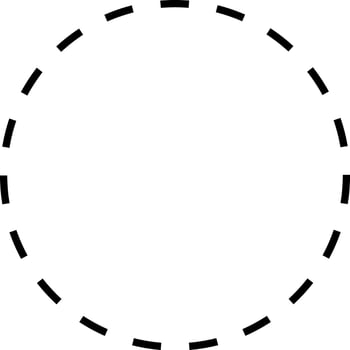Black Isolated Bold Dot Circle Frame. Abstract Symmetrical Design. Circular Contour. Minimalist Elements. Round Border. illustration vector